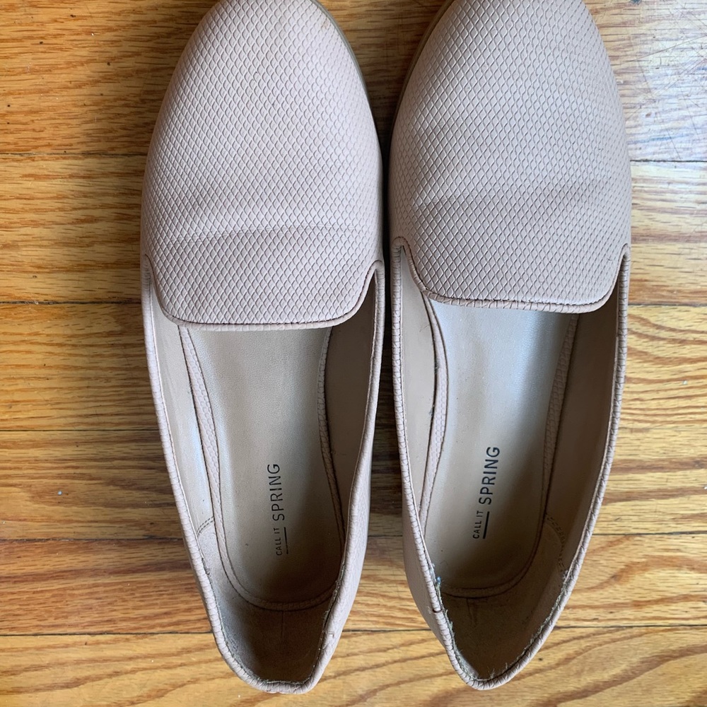 Call It Spring nude pink loafers size 7 US woman’s